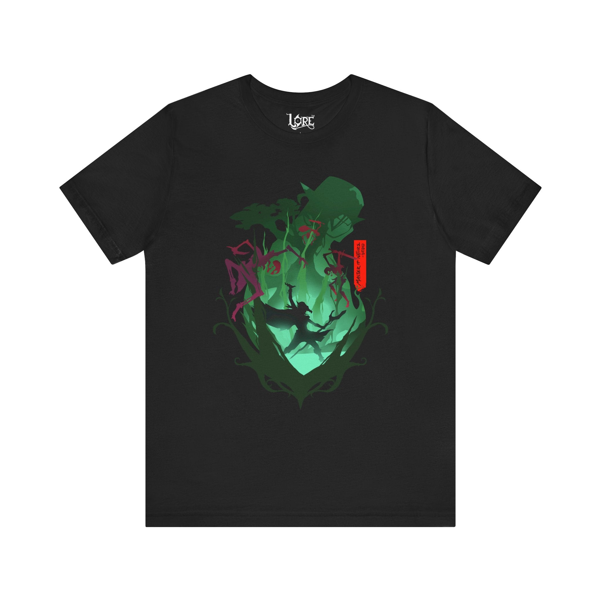 DRUID CLASS SILHOUETTE T-SHIRT - RED BANNER EDITION